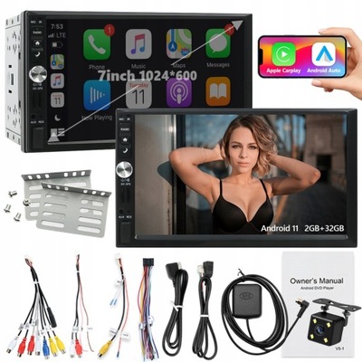 2G 32G RADIO DE AUTOMÓVIL GPS 2DIN ANDROID 11 AUTO CARPLAY UNIVERSAL 7