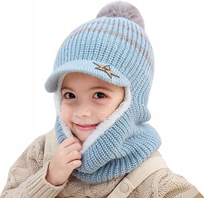 Zimowa czapka-kominiarka dziecięca