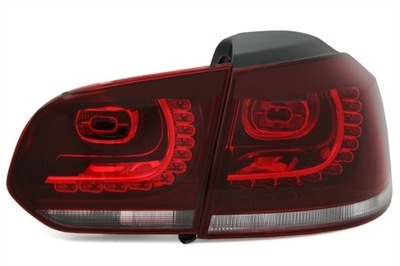 Лампи світлодіодний vw golf 6 vi 08-12 red white led fk фото №1