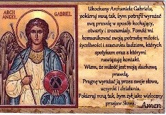 Magnes na lodówkę . ŚWIĘTY ARCHANIOŁ GABRIEL .