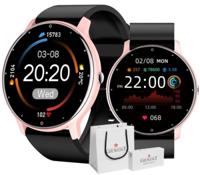 Smartwatch Giewont GW120-3 Różowy i Czarny Pasek Silikonowy