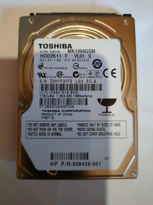 Dysk twardy Toshiba MK1059GSM 1TB SATA II 2,5"