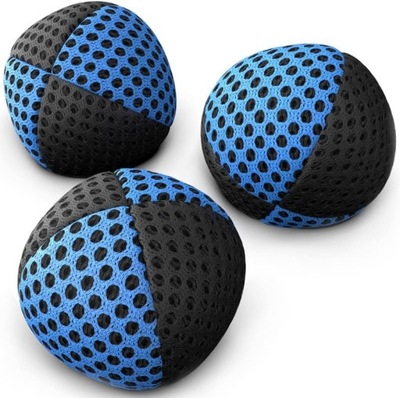 Piłki do żonglerki czarno-niebieskie zestaw 3szt
