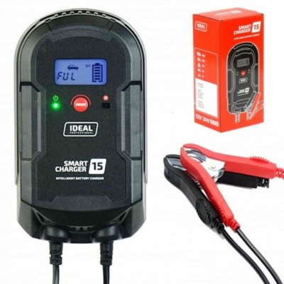 IDEAL PROSTOWNIK SMART CHARGER 15 LCD 12V / 24