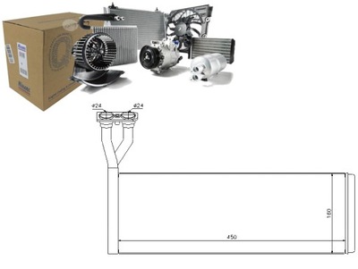 ŠILDYTUVAS 160X450X36MM SCANIA 4 P G R T DC11.01-DT16.08 05.95- 