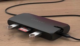 Satechi HUB adapter USB-C PD 2xUSB-A HDMI VGA Ethernet czytnik micro/SD
