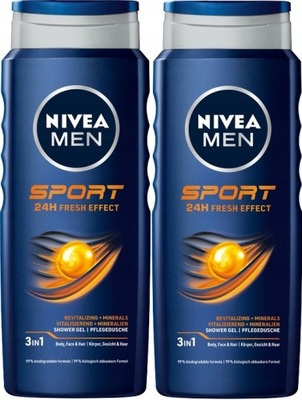 Żel pod prysznic NIVEA MEN Sport 2 x 500ml