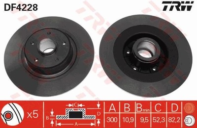 TRW DF4228 DISCO DE FRENADO  