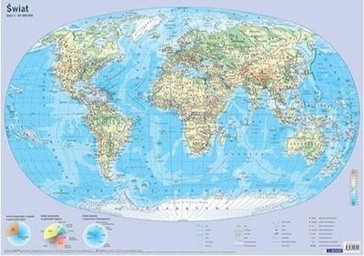 Plansza edukacyjna - Mapa świata 1:60 000 000 /Demart