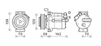 COMPRESOR DE ACONDICIONADOR OPEL ANTARA 2,2 CDTI.2,4I  