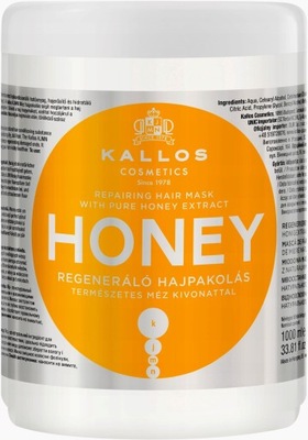 Kallos Honey regenerująca maska do włosów 1000ml
