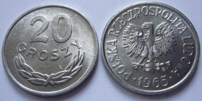 20 gr groszy 1965 mennicza mennicze