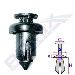 ШТИФТ ДЮБЕЛЬ БАМПЕРА 9MM TOYOTA CAMRY X10SZT