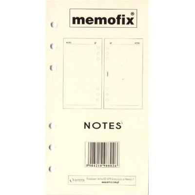Wkład NOTES do organizera memofix Standard