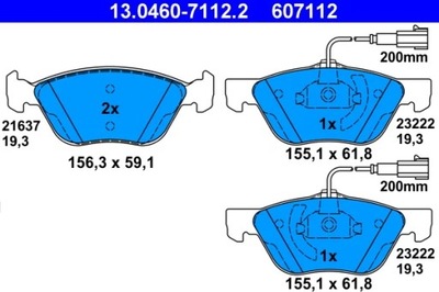 ATE PADS BRAKE FRONT ALFA ROMEO 145 146 156 FIAT BRAVO I MAREA - milautoparts-fr.ukrlive.com