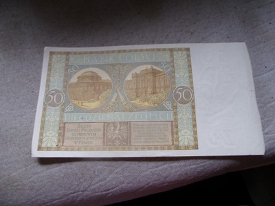 Banknot 50 Złotych - 1929 rok - Seria ED stan bardzo dobry