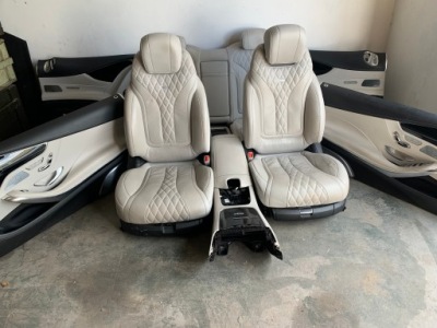 Mercedes s w217 coupe сиденья заднее сиденье обшивки салон комплект кожа фото №1