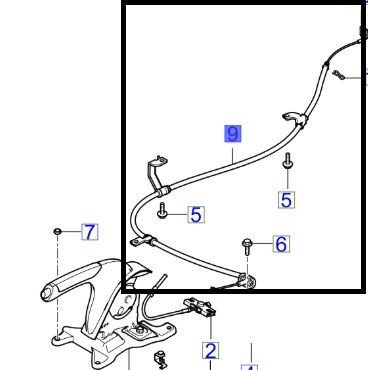 Kia sportage ii трос гальма ручного права 597701f200 фото №1