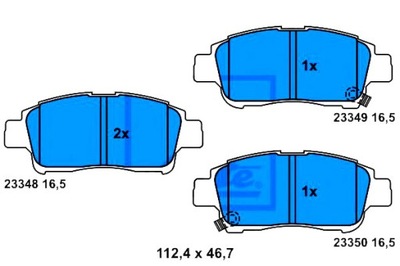 ATE КОЛОДКИ ТОРМОЗНЫЕ TOYOTA YARIS 1.0/1.3/1.4D 04.