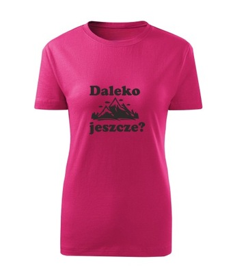 Koszulka T-shirt damska M387 DALEKO JESZCZE GÓRY różowa rozm L