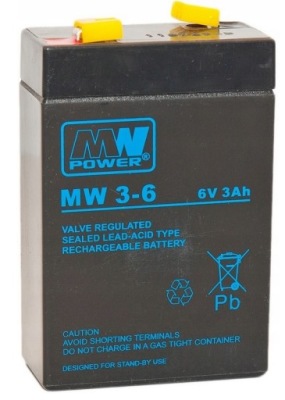 AKUMULATOR AGM 6V 3Ah MW 3-6