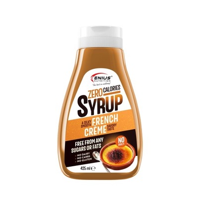 Syrop Genius Nutrition Syrup 425ml French Creme Bez Kalorii Tłuszczu Cukru