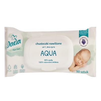 Chusteczki naturalne Dada Aqua 50szt 100% natura