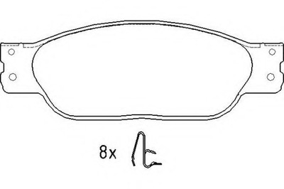 КОЛОДКИ HAMULC. JAGUAR S-TYPE 02- ПЕРЕД 