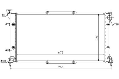 РАДИАТОР ДВИГАТЕЛЯ SUBARU LEGACY II 2.0/2.2 02.94-0