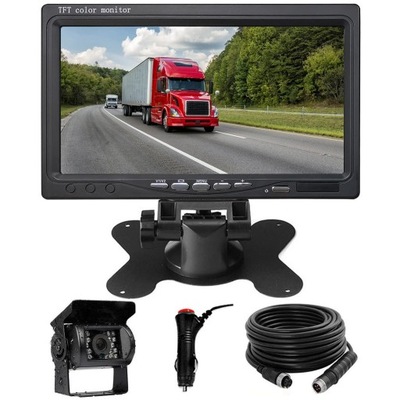 KAMERA AUTOBUSOWA COFANIA ZESTAW COFANIA 7" MONITOR LCD HD 12V/24V 15M