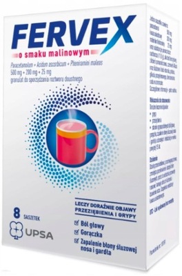 Fervex smak malinowy lek na przeziębienie 8sasz