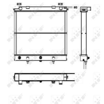 Радиатор воды land rover range rover 2 94-02 фото №1