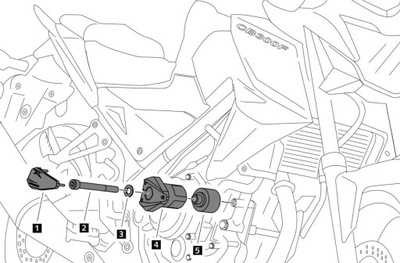 CRASH PADY PUIG PARA HONDA CB300F 15-19  