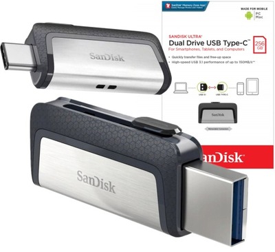 Pendrive Sandisk 256GB USB 3.1 i USB-C 150MB/s