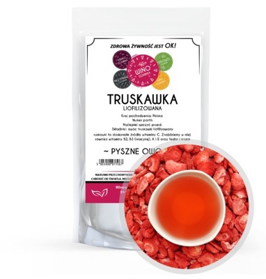 Truskawka plastry liofilizowana 50g owoce suszone