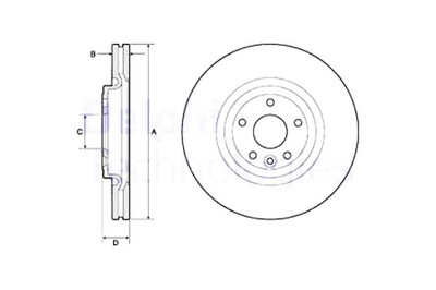 DELPHI DISCS BRAKE 2 PCS. FRONT JAGUAR XE XF II XF SPORTBRAKE - milautoparts-fr.ukrlive.com