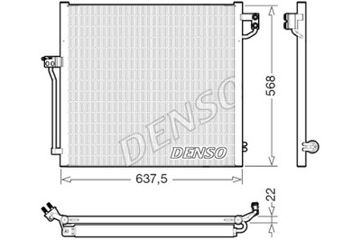 DENSO CONDENSADOR DE ACONDICIONADOR MERCEDES GLE W166 M W166 2.2D-5.5  