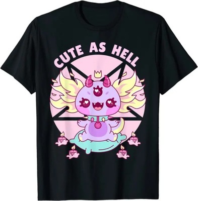 Axolotl Kawaii Baphomet Pastel Goth Cute Creepy Nu Goth Koszulka