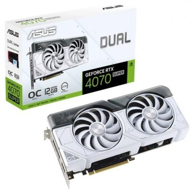 Karta graficzna ASUS GeForce RTX 4070 SUPER DUAL OC WHITE 12GB DLSS 3