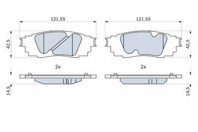BOSCH ZAPATAS DE FRENADO PARTE TRASERA LEXUS ES UX TOYOTA CAMRY COROLLA RAV 4 V  