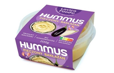 Hummus Pieczony Bakłażan 200 G Lavica Food