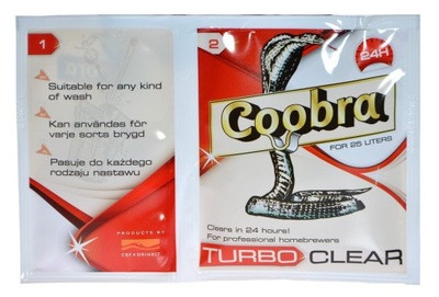 COOBRA Turbo Clear 24 klar do zacierów i win