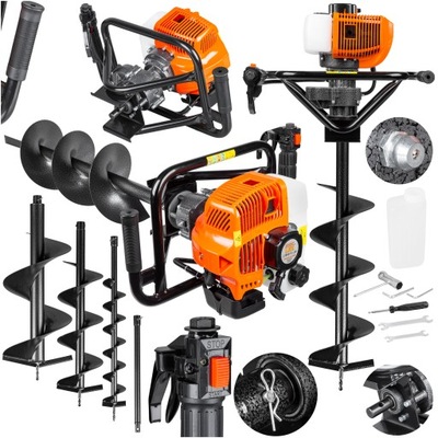 WIERTNICA GLEBOWA ŚWIDER SPALINOWY DO GLEBY 3 WZMOCNIONE WIERTŁA DO ZIEMI