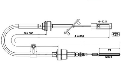Трос сцепления fiat multipla 99-10 фото №1