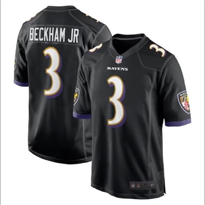 Hombres Camisa 2023NFL Baltimore Ravens Odell Beckham Jr. Koszulka Negra