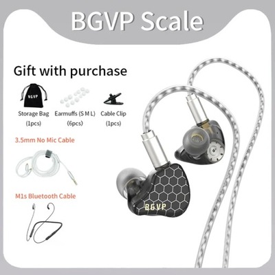 BGVP skala 2DD w uchu Monitor słuchawki 6D efekty dźwiękowe gamingowy