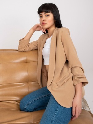 MARYNARKA damska ŻAKIET Italy Moda beige 15P 40 L