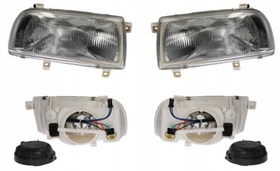 Фара лампа vw vento 92- l+p tyc фото №1