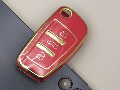 Чехол na ключ audi gold фото №1