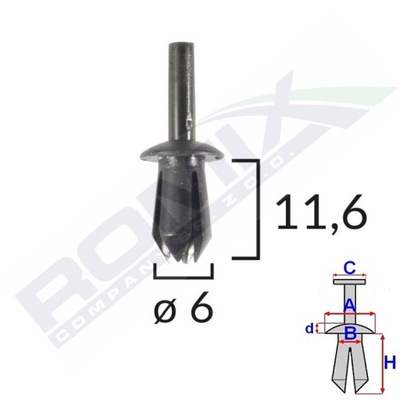 SMAIGELIS SKEČIAMASIS 6MM RENAULT PEUGEOT CITROEN X25SZT 